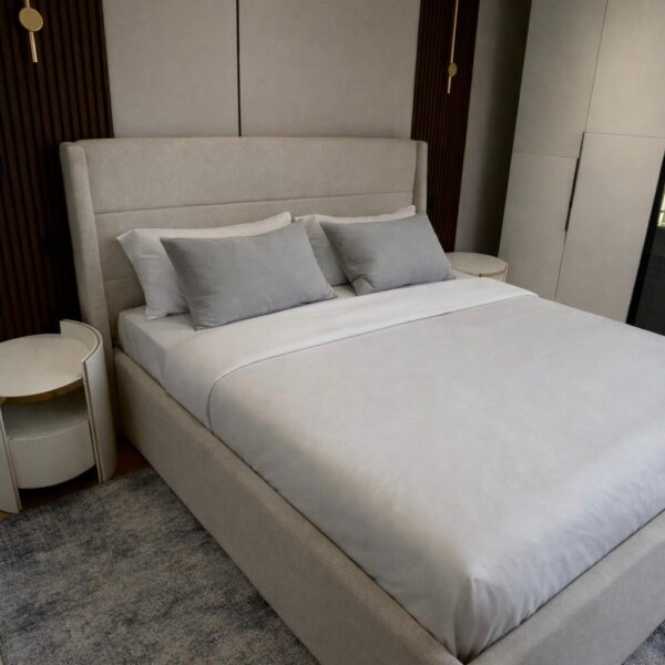 Glozin II Sectional Sofa in Latex—Gray